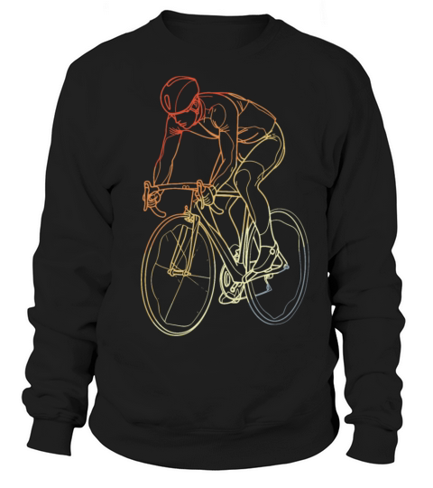 Vintage Cyclist One Line Drawing Sweatshirt Unisex