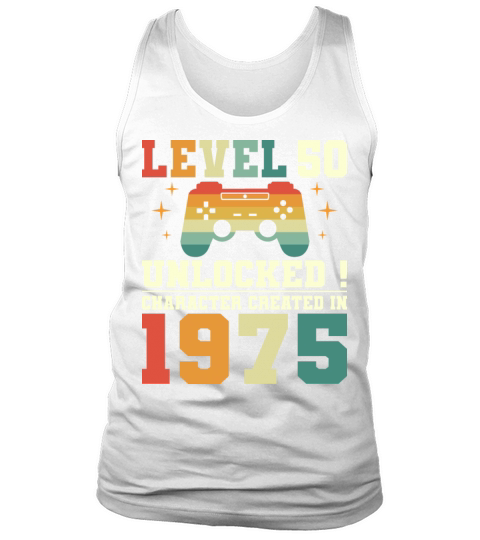 Level 50 1975 50th Birthday Gamer Tank Top Unisex