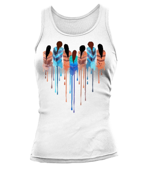 Women Heart Shape Watercolor Native American Tank top Woman