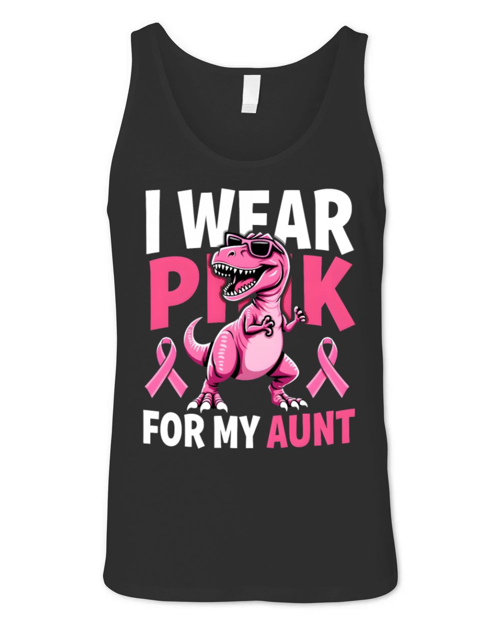 Breast Cancer Pink Awareness Design Unisex Jersey Tank