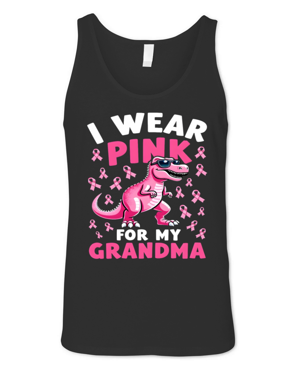 Breast Cancer Pink Awareness Design Unisex Jersey Tank