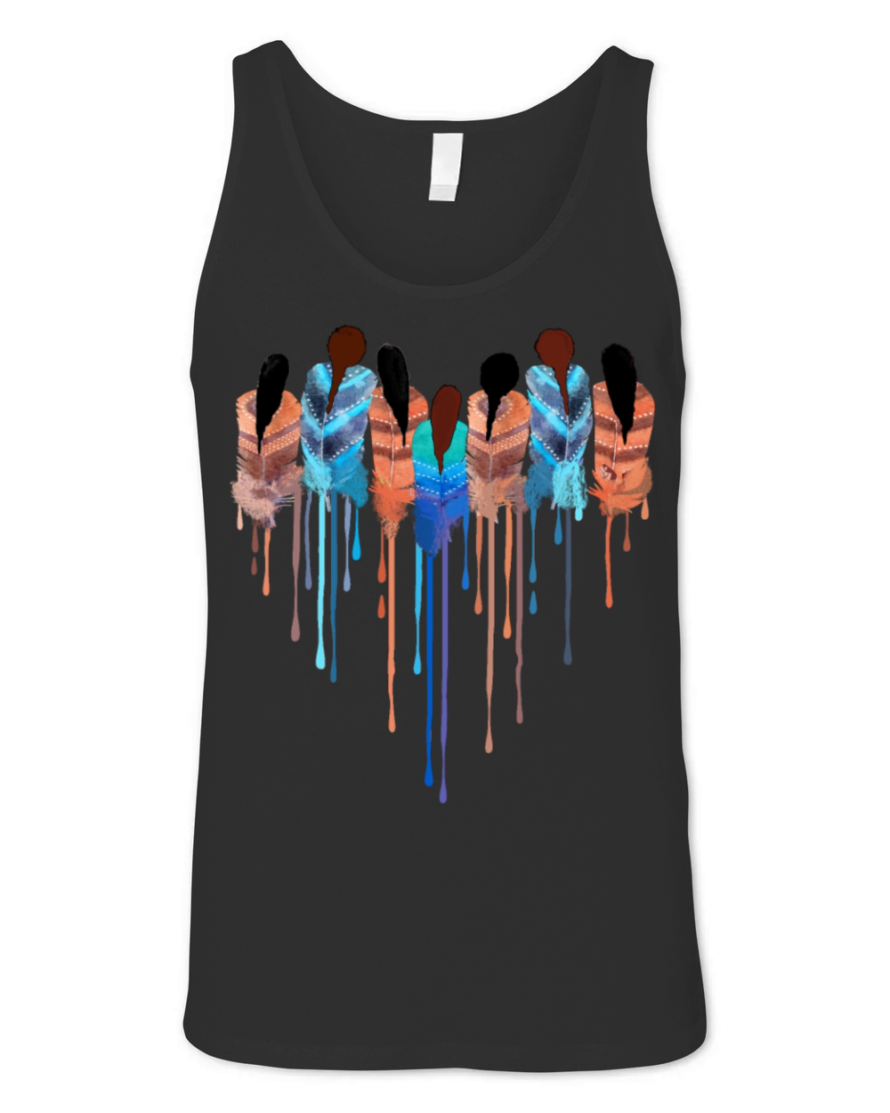 Women Heart Shape Watercolor Native American Unisex Jersey Tank