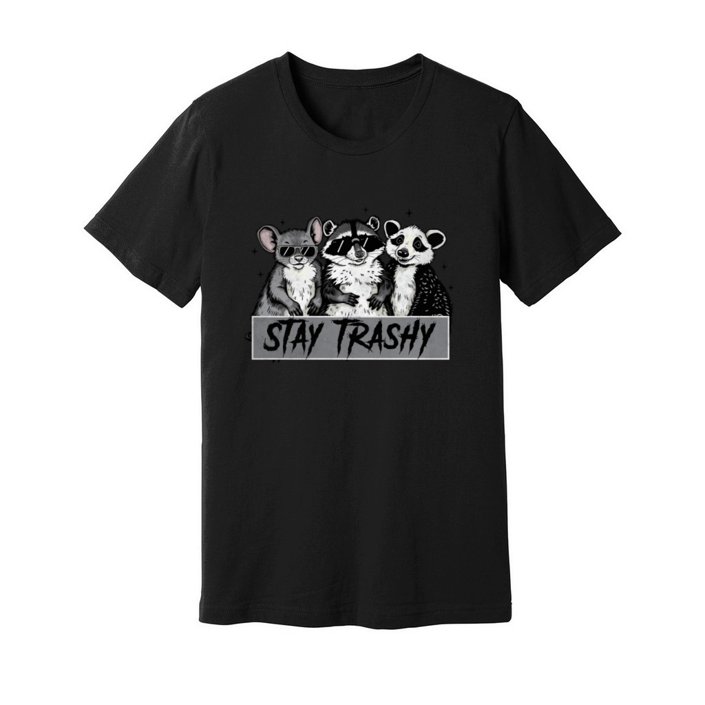 Stay trashy raccoons vintage Unisex Jersey Tee