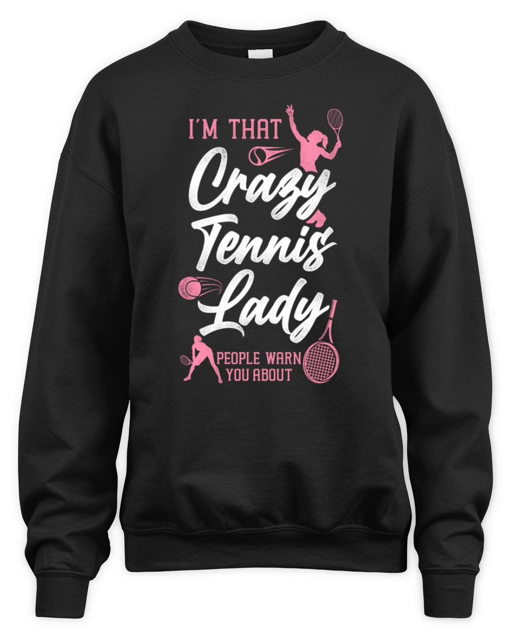 Funny Tennis Player Racket Im Unisex Premium Crewneck Sweatshirt