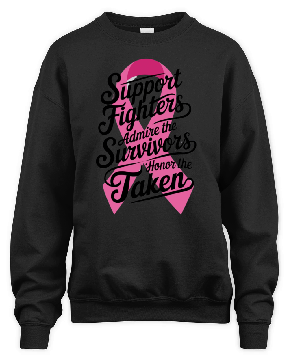 Support Admire Honor Breast Cancer Awareness Unisex Premium Crewneck Sweatshirt