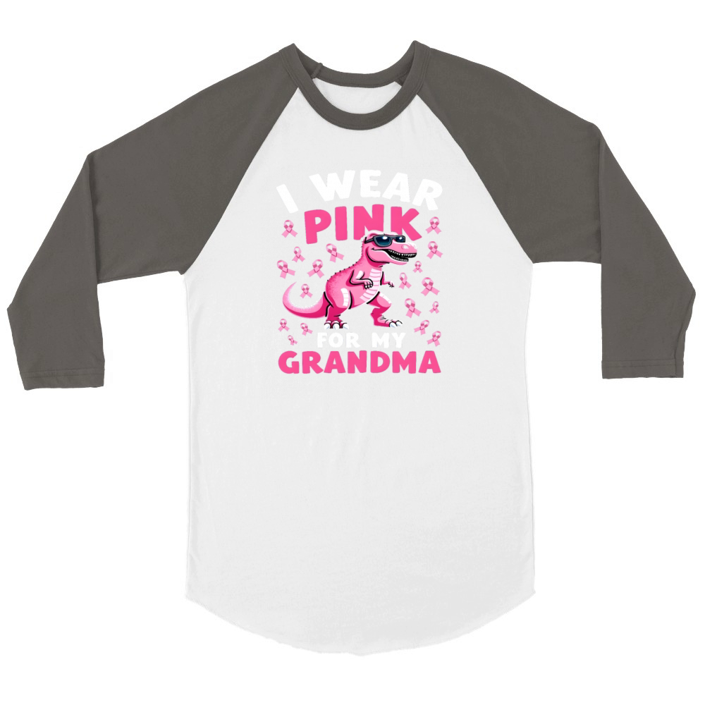 Breast Cancer Pink Awareness Design Unisex ¾ sleeve Raglan T-shirt