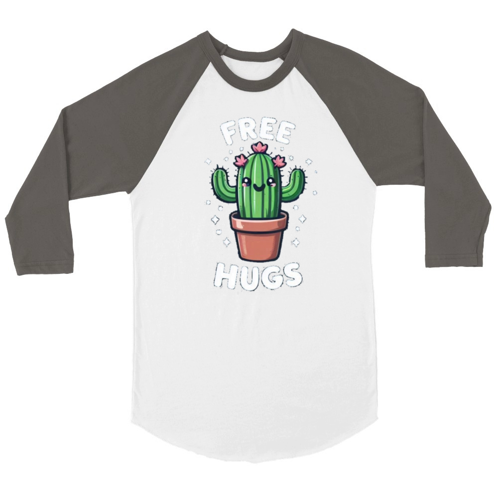 Free Hugs Unisex ¾ sleeve Raglan T-shirt