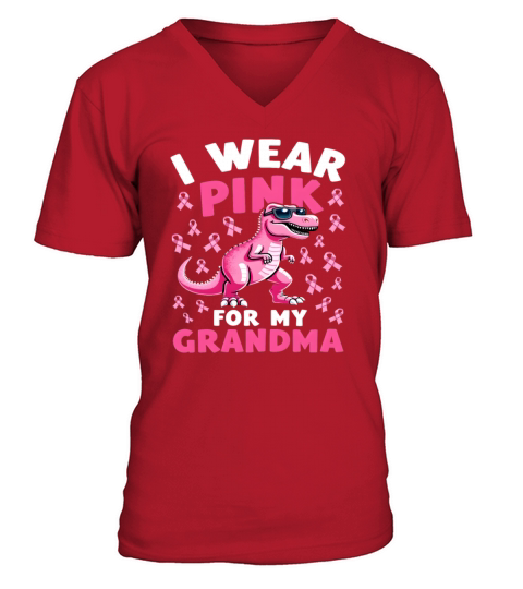 Breast Cancer Pink Awareness Design V-Neck T-shirt