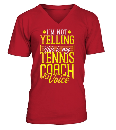 Funny Tennis Player Racket Coach V-Neck T-shirt
