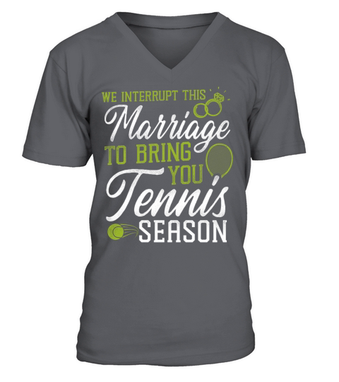Funny Tennis Player Racket Husband V-Neck T-shirt