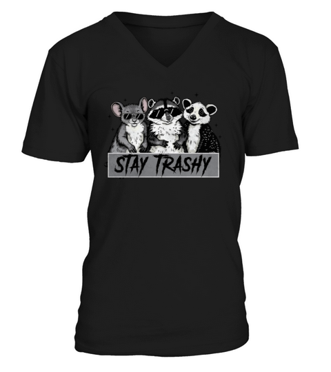 Stay trashy raccoons vintage V-Neck T-shirt