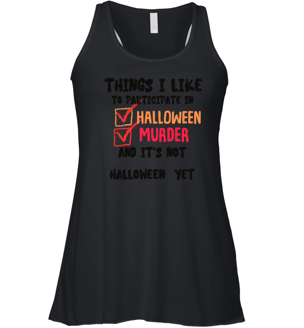 funny halloween horror design Women's Flowy Tank Top