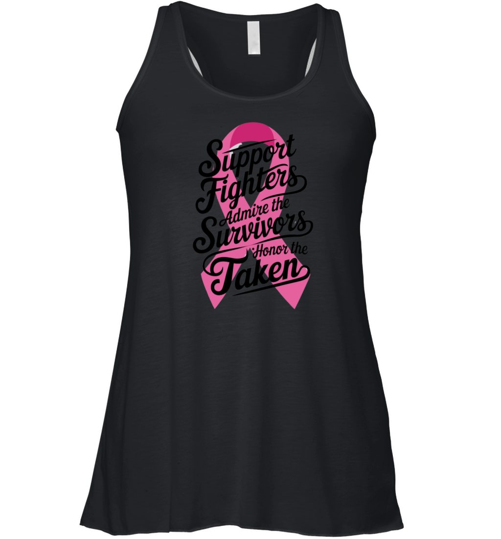 Support Admire Honor Breast Cancer Awareness Women's Flowy Tank Top
