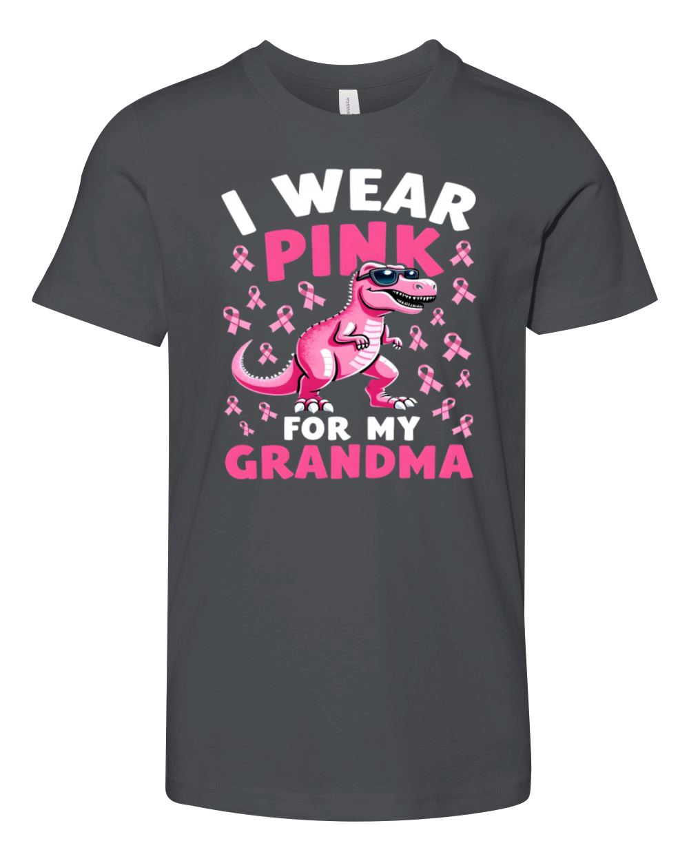 Breast Cancer Pink Awareness Design Youth Unisex Jersey Tee