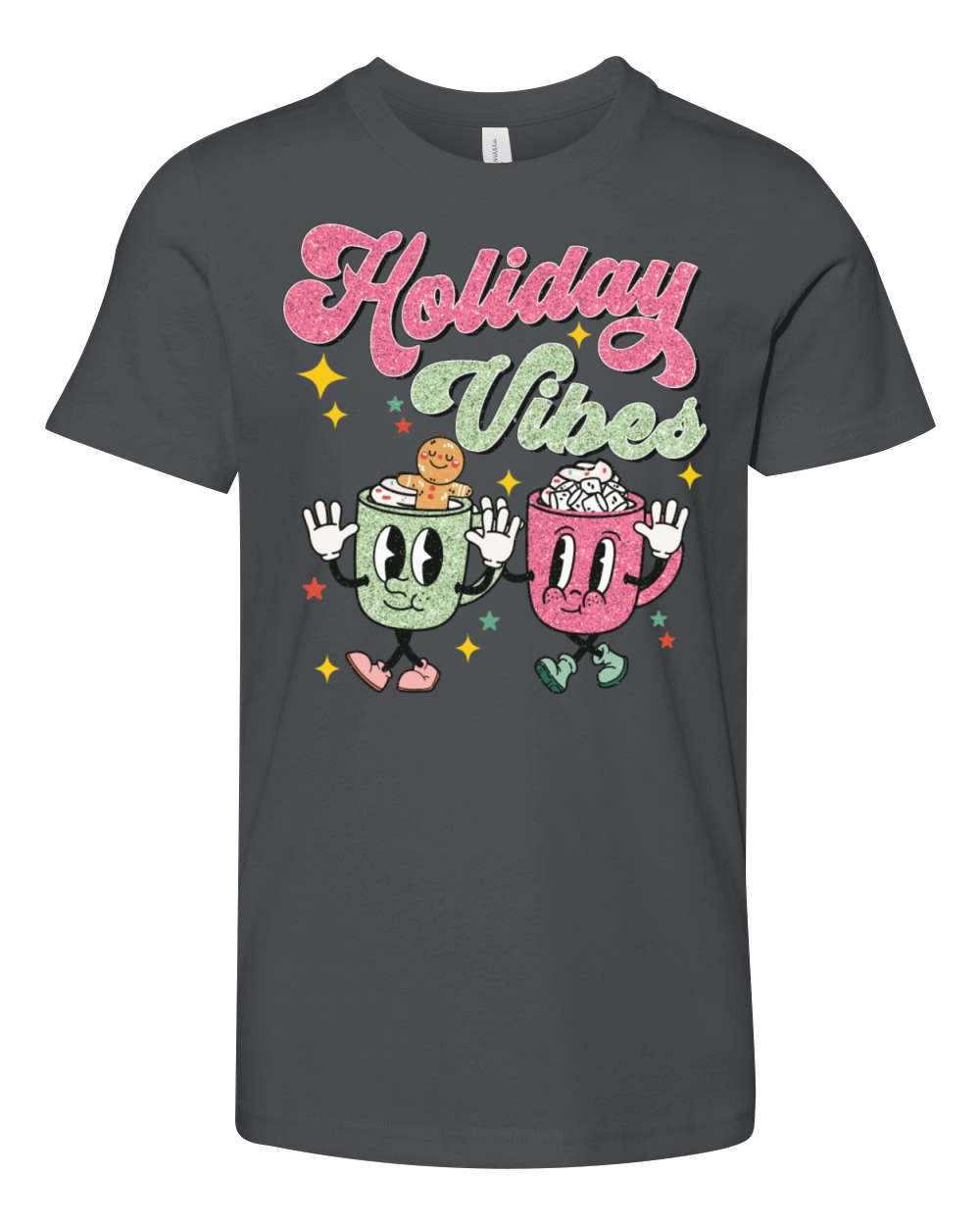 Holiday Vibes Fall Funny Print Youth Unisex Jersey Tee