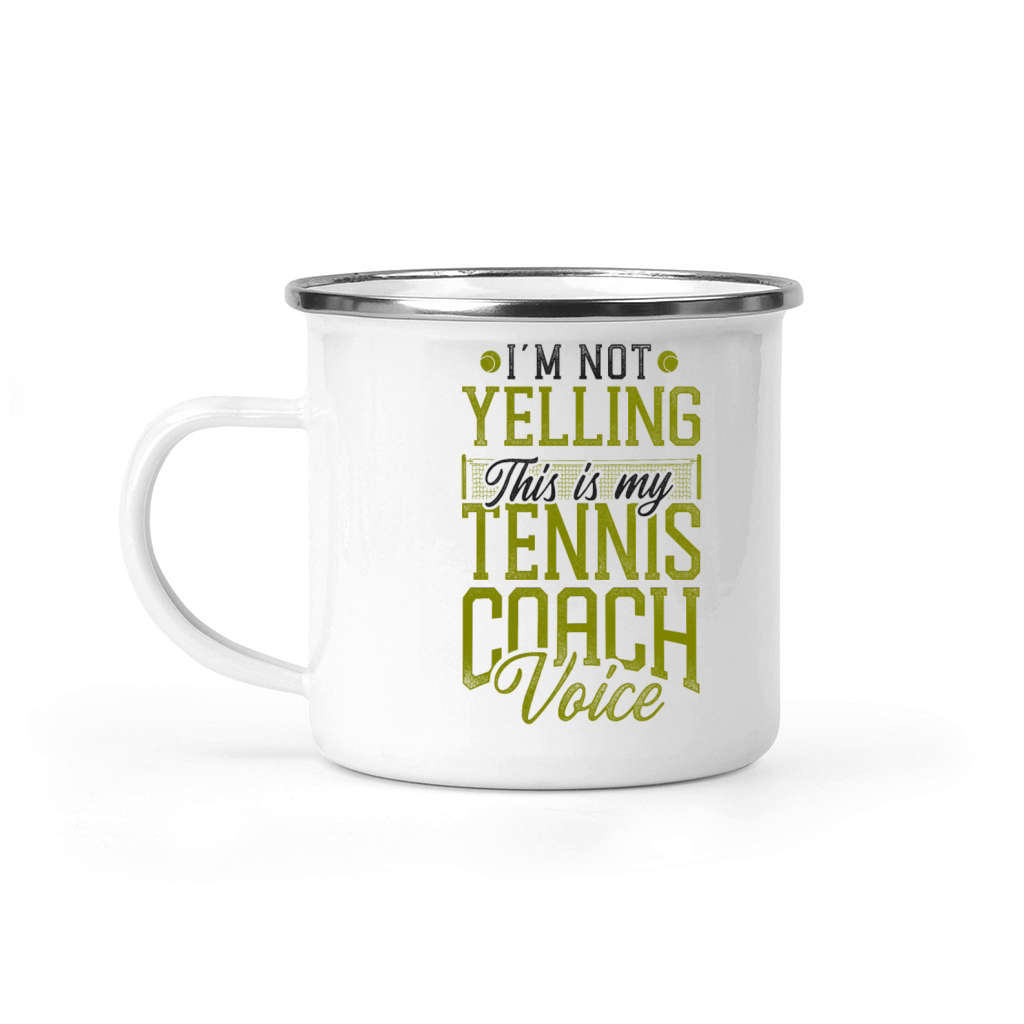 Funny Tennis Player Racket Coach Camping Mug