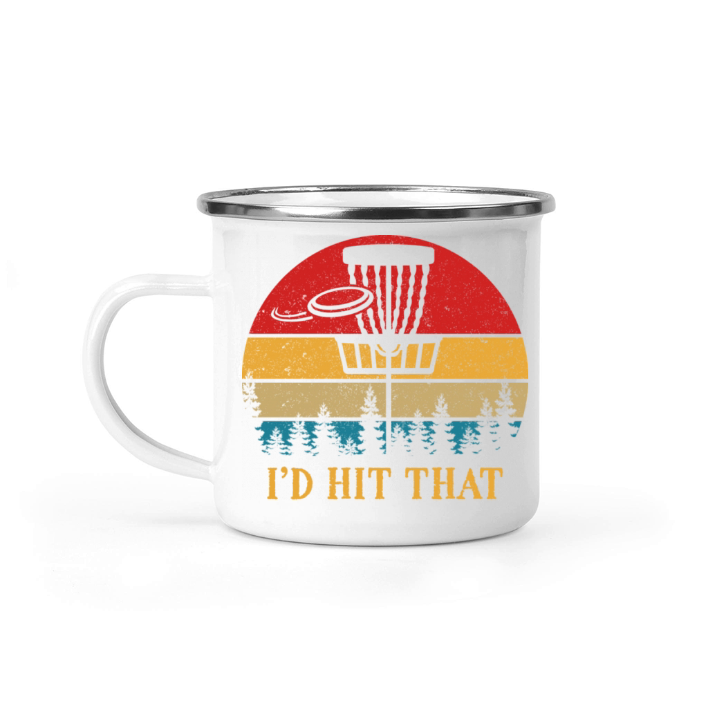 Id Hit That Vintage Funny Disc Golf Frisbee Sport Camping Mug