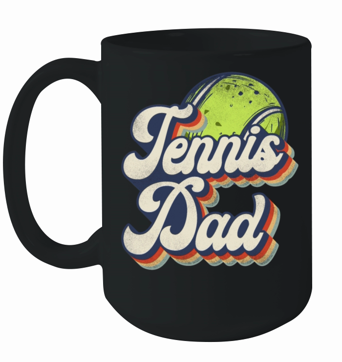Funny Tennis Player Racket Retro Ceramic Mug