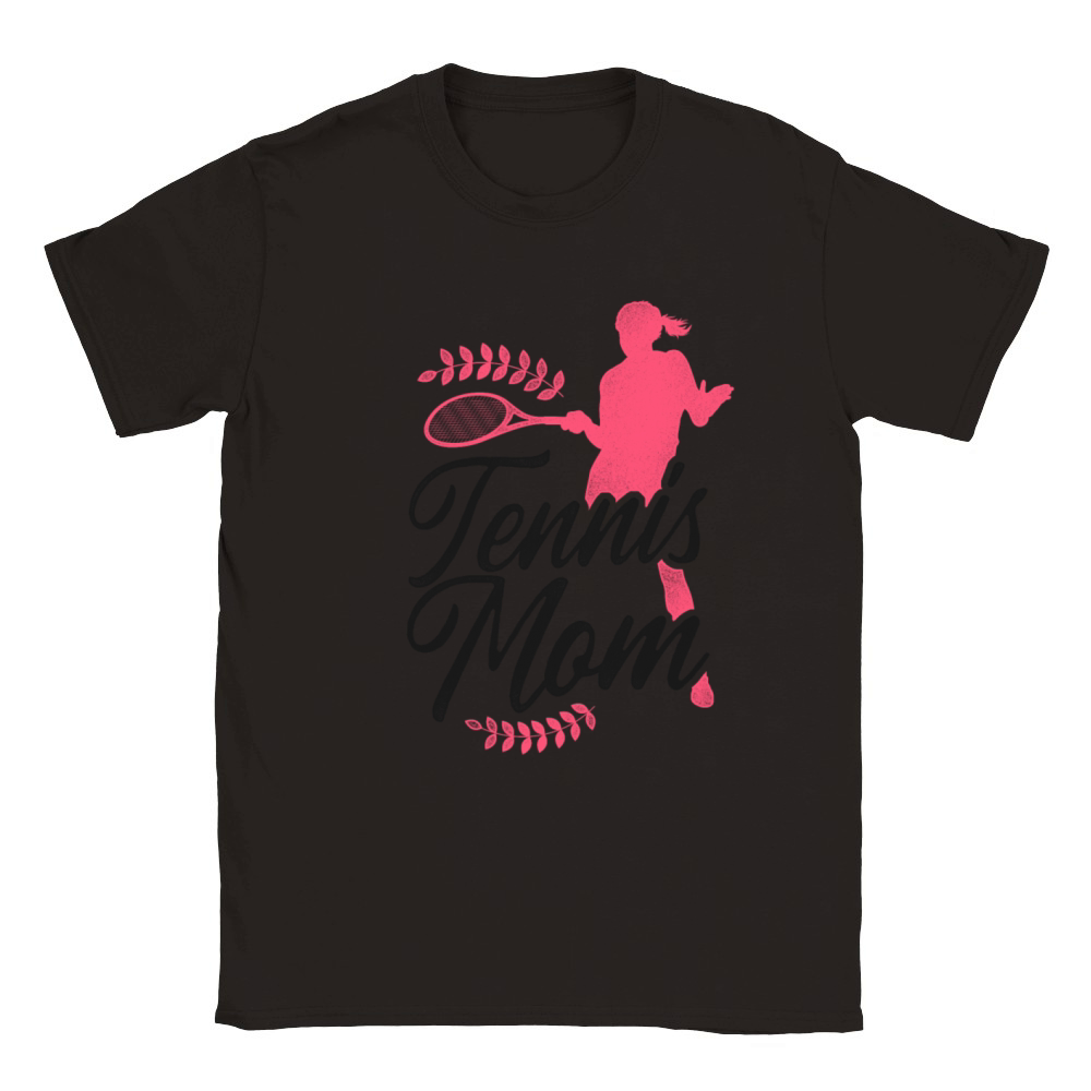 Funny Tennis Player Racket Mom Classic Kids Crewneck T-shirt