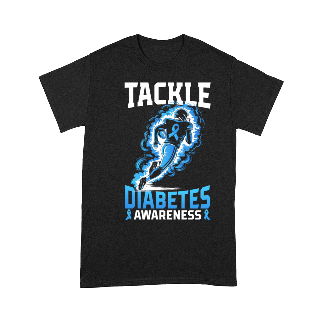 Tackle Diabetes Awareness Gear American Football Comfort T-shirt