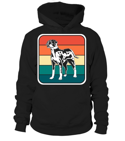 Retro Colorful Louisiana Catahoula Leopard Dog Hoodie Unisex