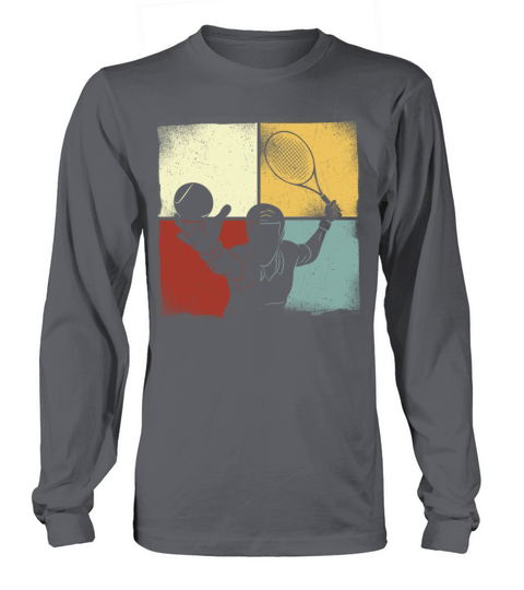 Funny Tennis Player Racket Retro Long sleeved Unisex