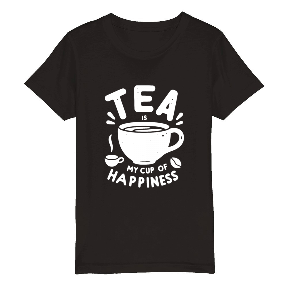 Tea is My Cup of Happiness Organic Kids Crewneck T-shirt