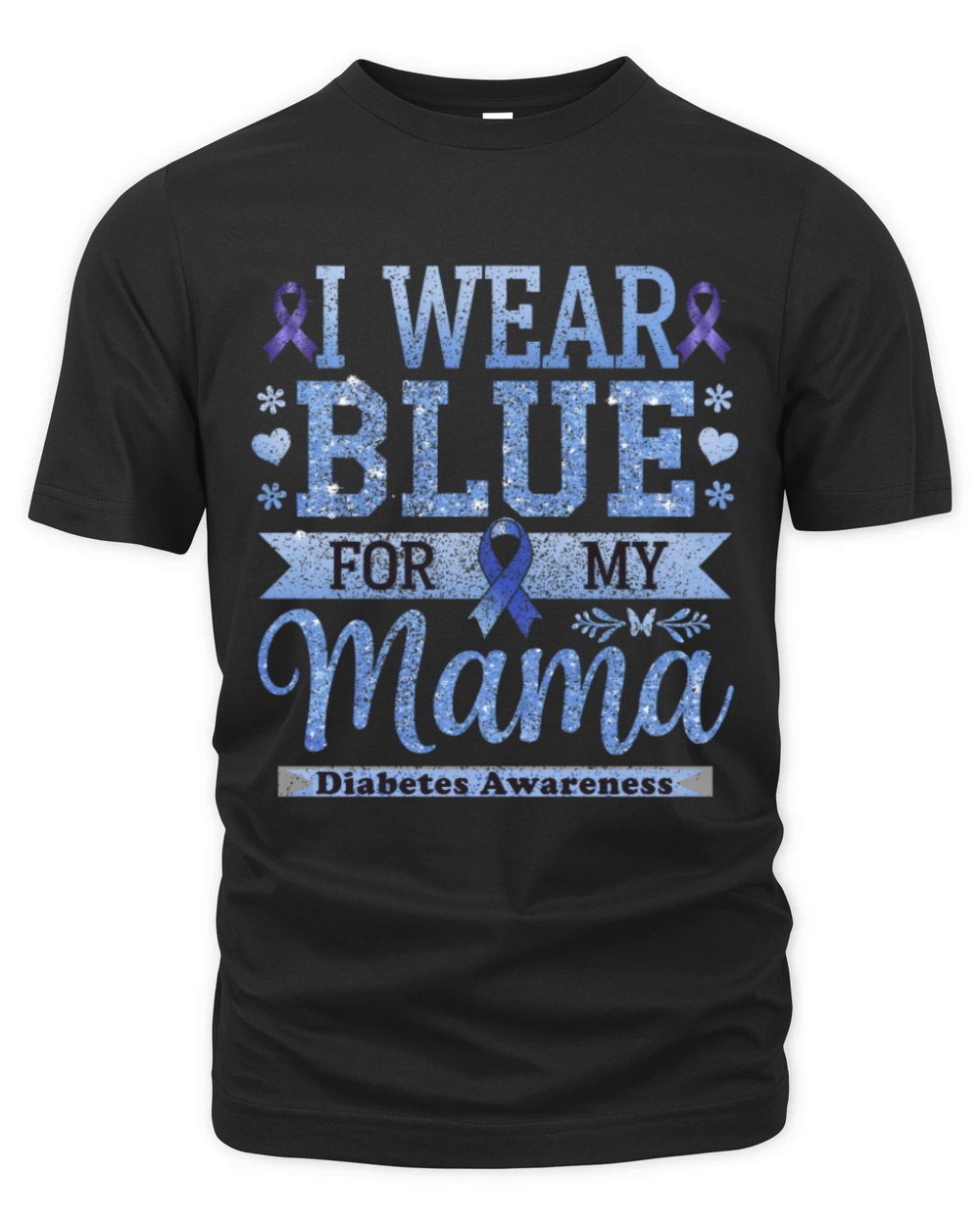 I Wear Blue for My Mama Diabetes Awareness Organic Unisex T-shirt