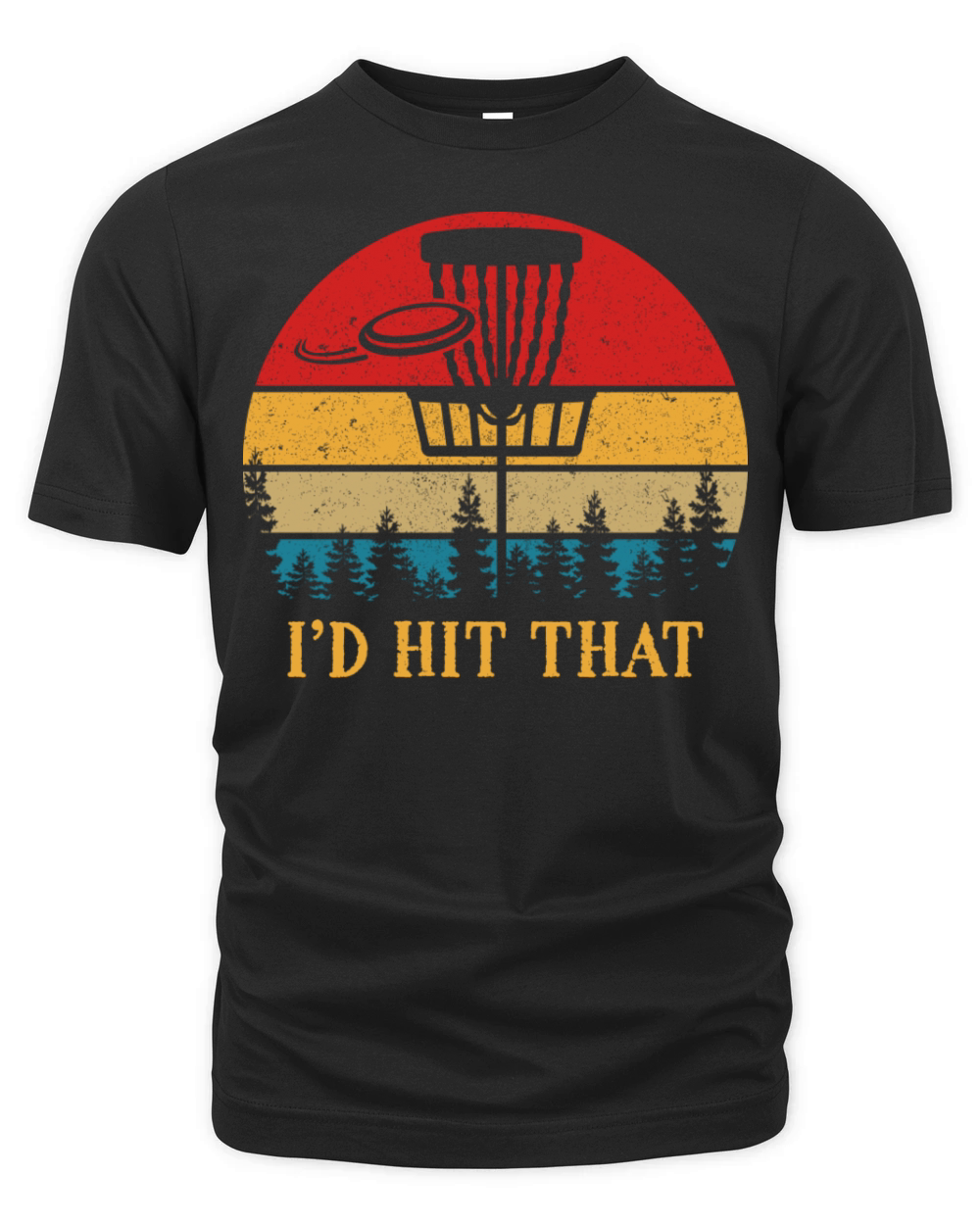 Id Hit That Vintage Funny Disc Golf Frisbee Sport Organic Unisex T-shirt