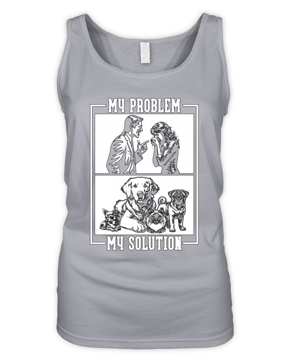 Animal Shelter My Problem My Pictogram Mom Dad Organic Women's Tank Top