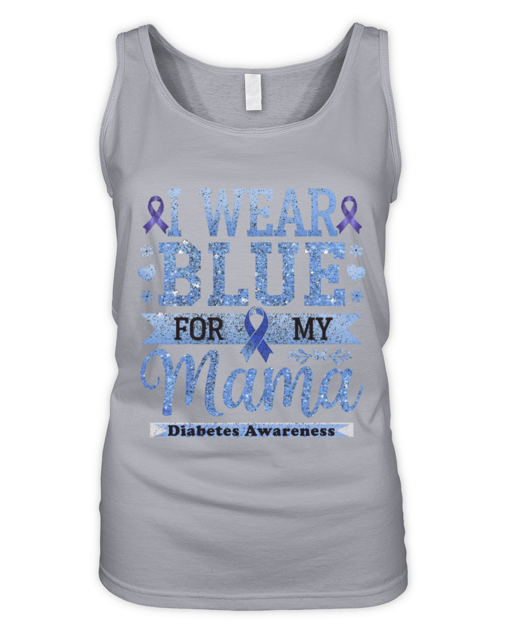 I Wear Blue for My Mama Diabetes Awareness Organic Women's Tank Top