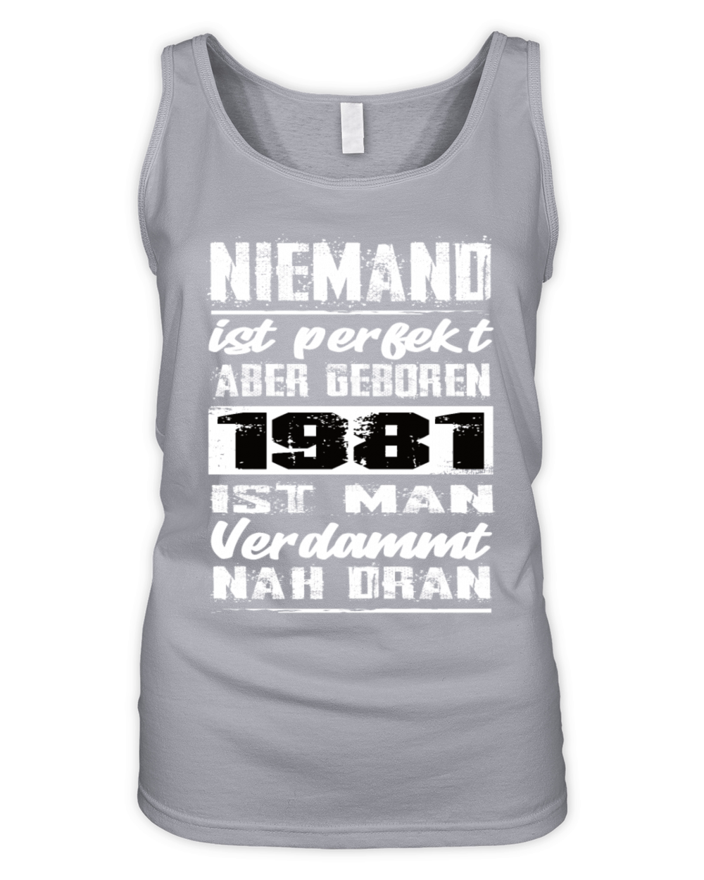 Nobody Is Perfect But Born 1981 Birthday Organic Women's Tank Top