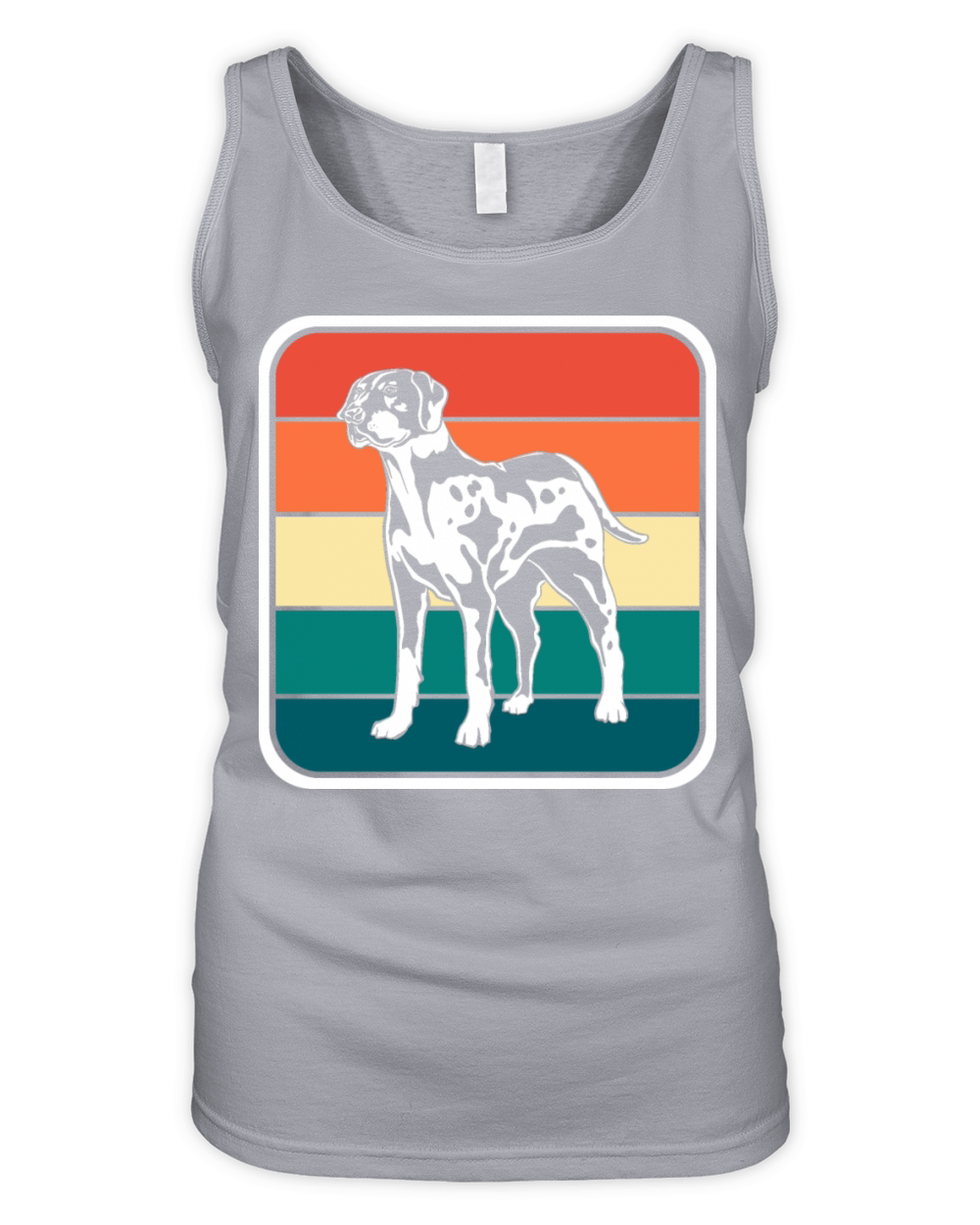 Retro Colorful Louisiana Catahoula Leopard Dog Organic Women's Tank Top