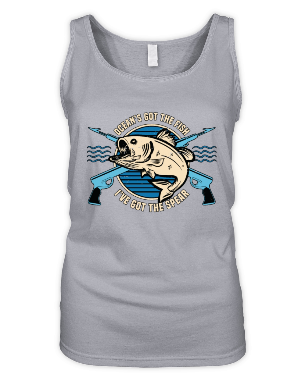 Spearfishing Oceans Got The Fish Loves Freedive Organic Women's Tank Top