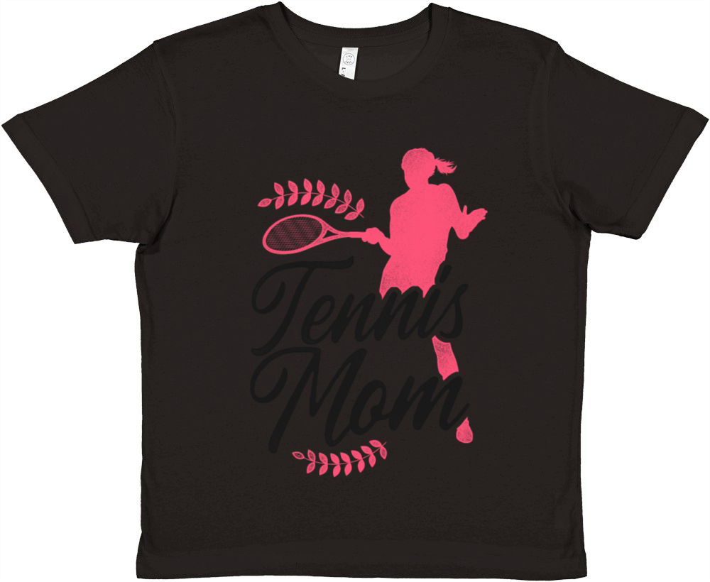 Funny Tennis Player Racket Mom Premium Kids Crewneck T-shirt