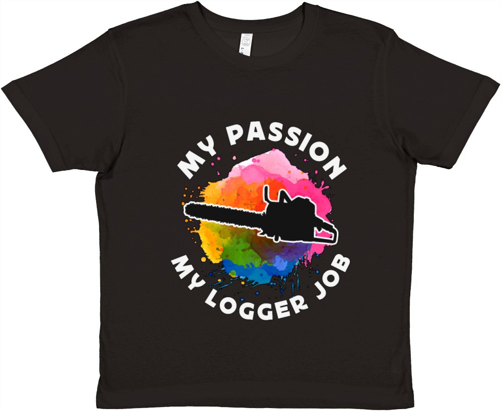 Logging My Passion My Logger Job Arborist Logger Premium Kids Crewneck T-shirt