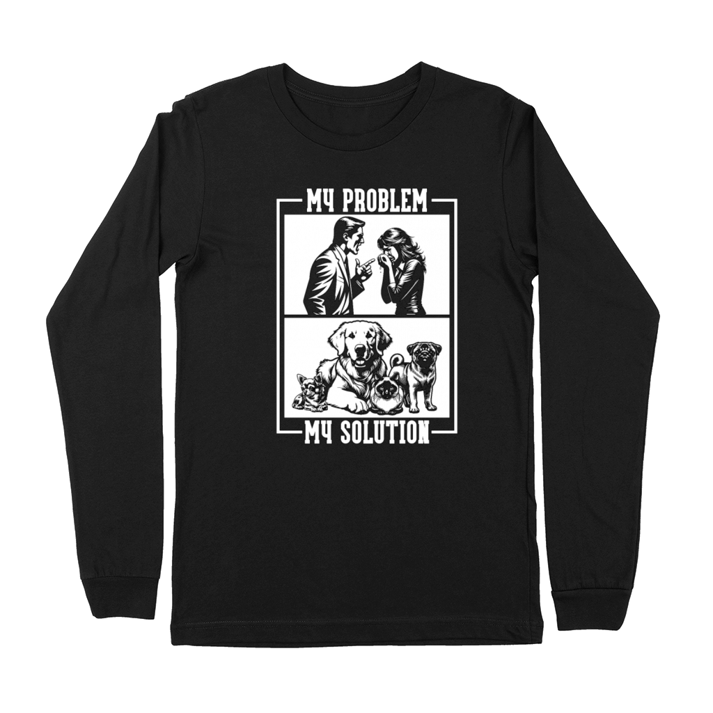 Animal Shelter My Problem My Pictogram Mom Dad Premium Long Sleeve