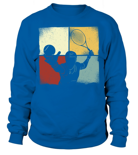 Funny Tennis Player Racket Retro Sweatshirt Unisex