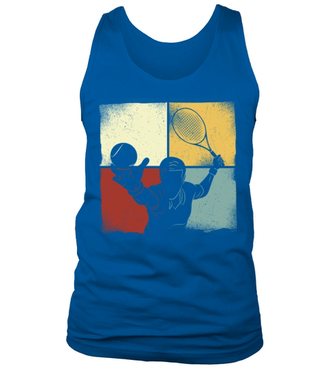 Funny Tennis Player Racket Retro Tank Top Unisex
