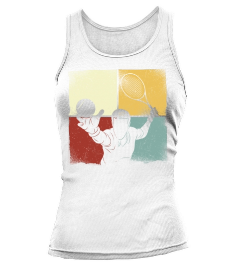 Funny Tennis Player Racket Retro Tank top Woman