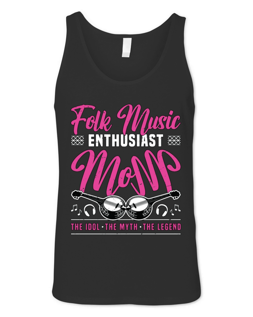 Folk Music Enthusiast Mom The Idol Banjo Player Unisex Jersey Tank