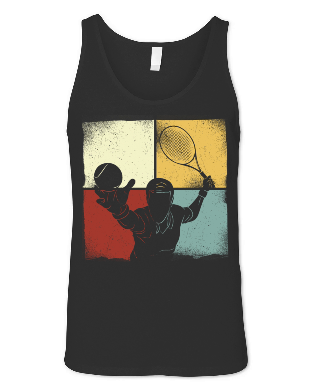 Funny Tennis Player Racket Retro Unisex Jersey Tank