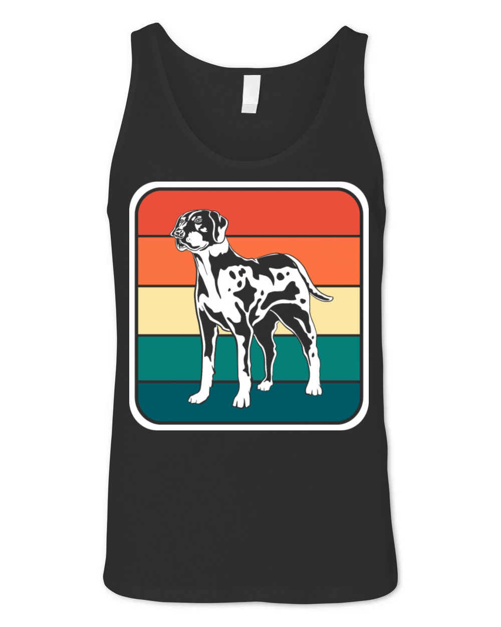 Retro Colorful Louisiana Catahoula Leopard Dog Unisex Jersey Tank