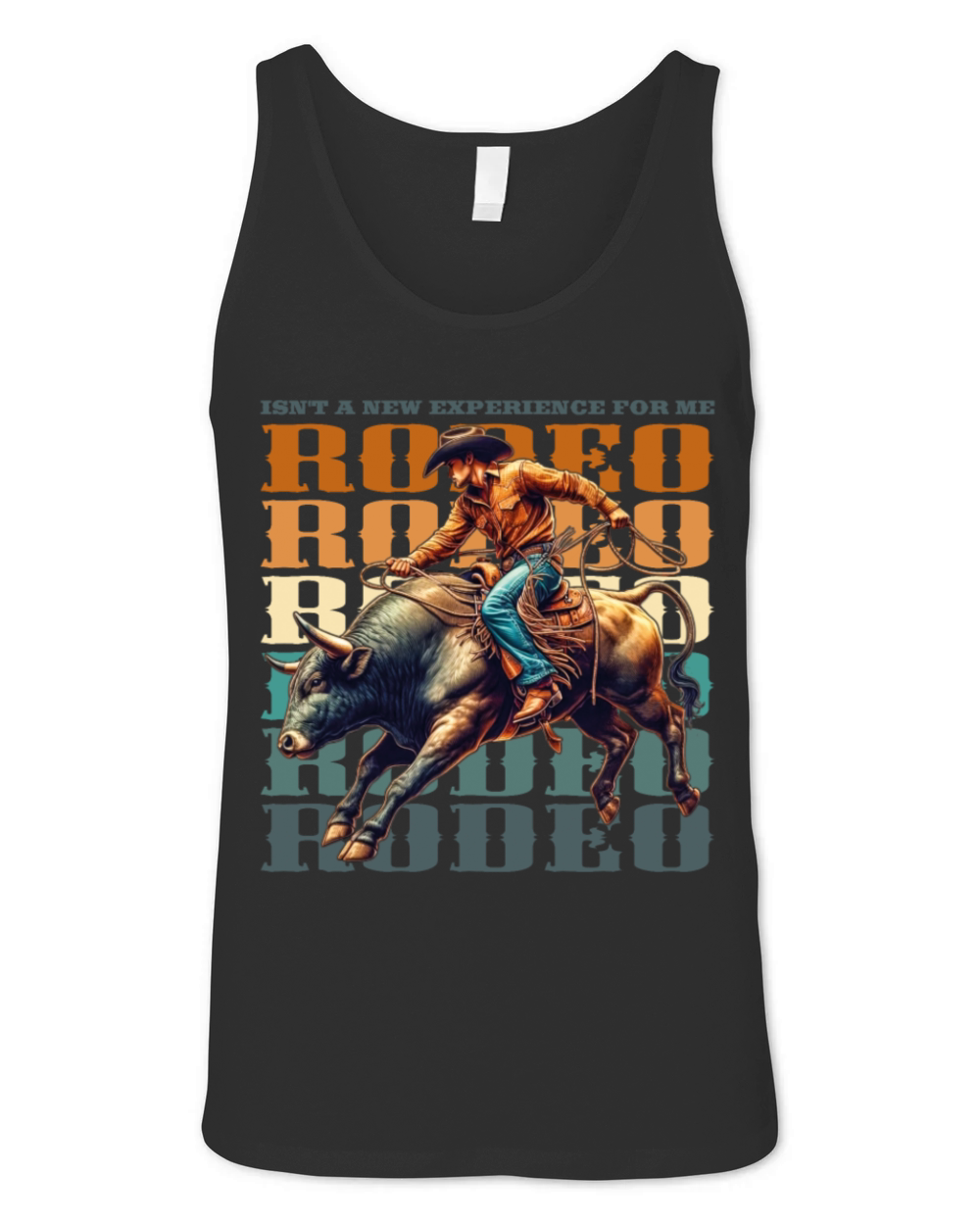 Vintage style Western Bull Rider Unisex Jersey Tank