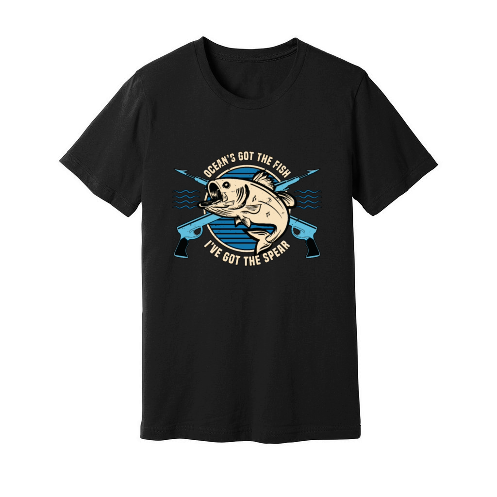 Spearfishing Oceans Got The Fish Loves Freedive Unisex Jersey Tee