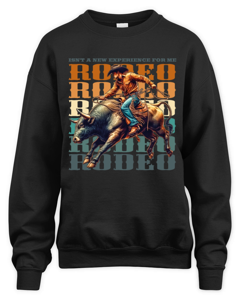 Vintage style Western Bull Rider Unisex Premium Crewneck Sweatshirt