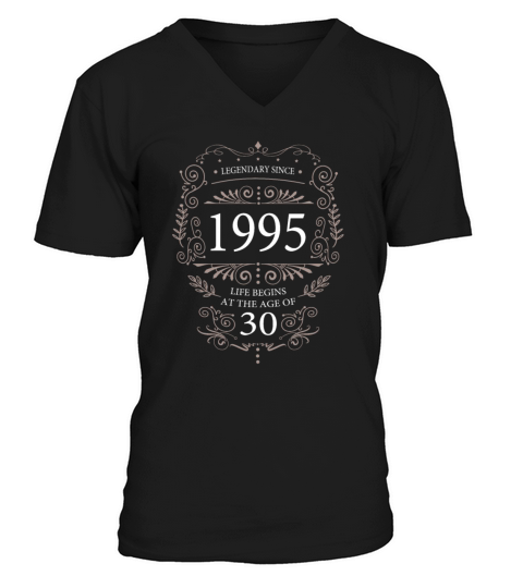 Legendary since 1995 Vintage 30 years V-Neck T-shirt