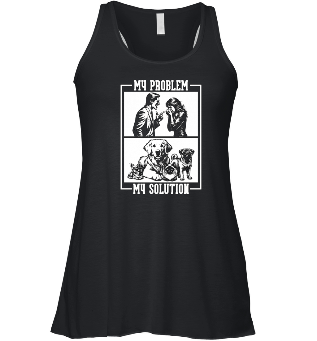 Animal Shelter My Problem My Pictogram Mom Dad Women's Flowy Tank Top