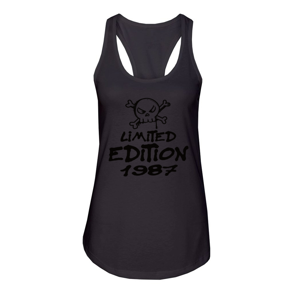 Limited Edition 1987 Birthday 1987 Born Women's Racerback Tank
