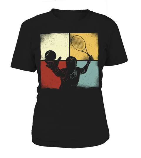 Funny Tennis Player Racket Retro Women's T-Shirt